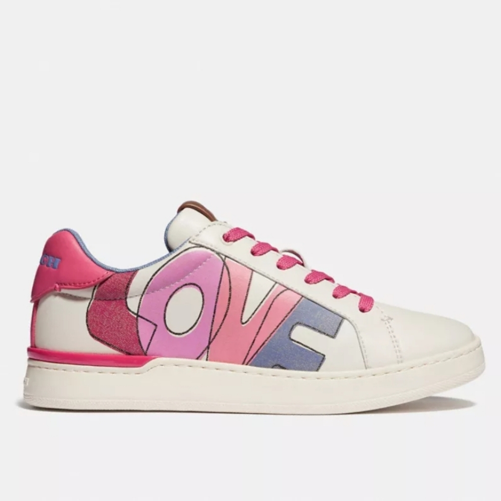 Coach Lowline Low Top Love Sneakers Size 8